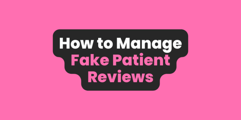 How to manage fake patient reviews